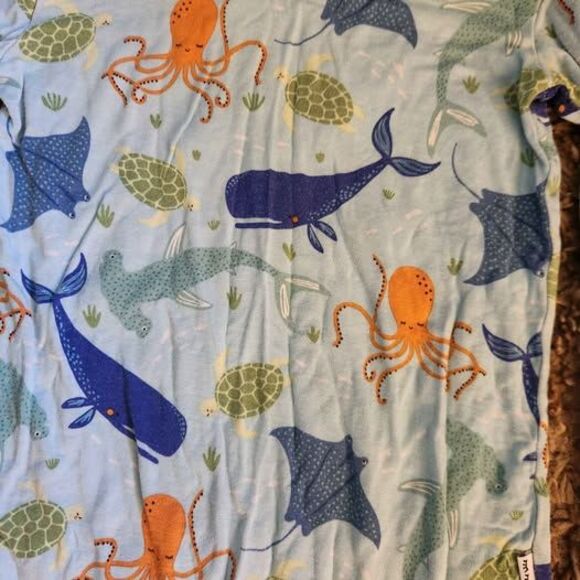 Little Sleepies Marine Life 18-24 Month Two Piece Pajamas - Picture 2 of 5